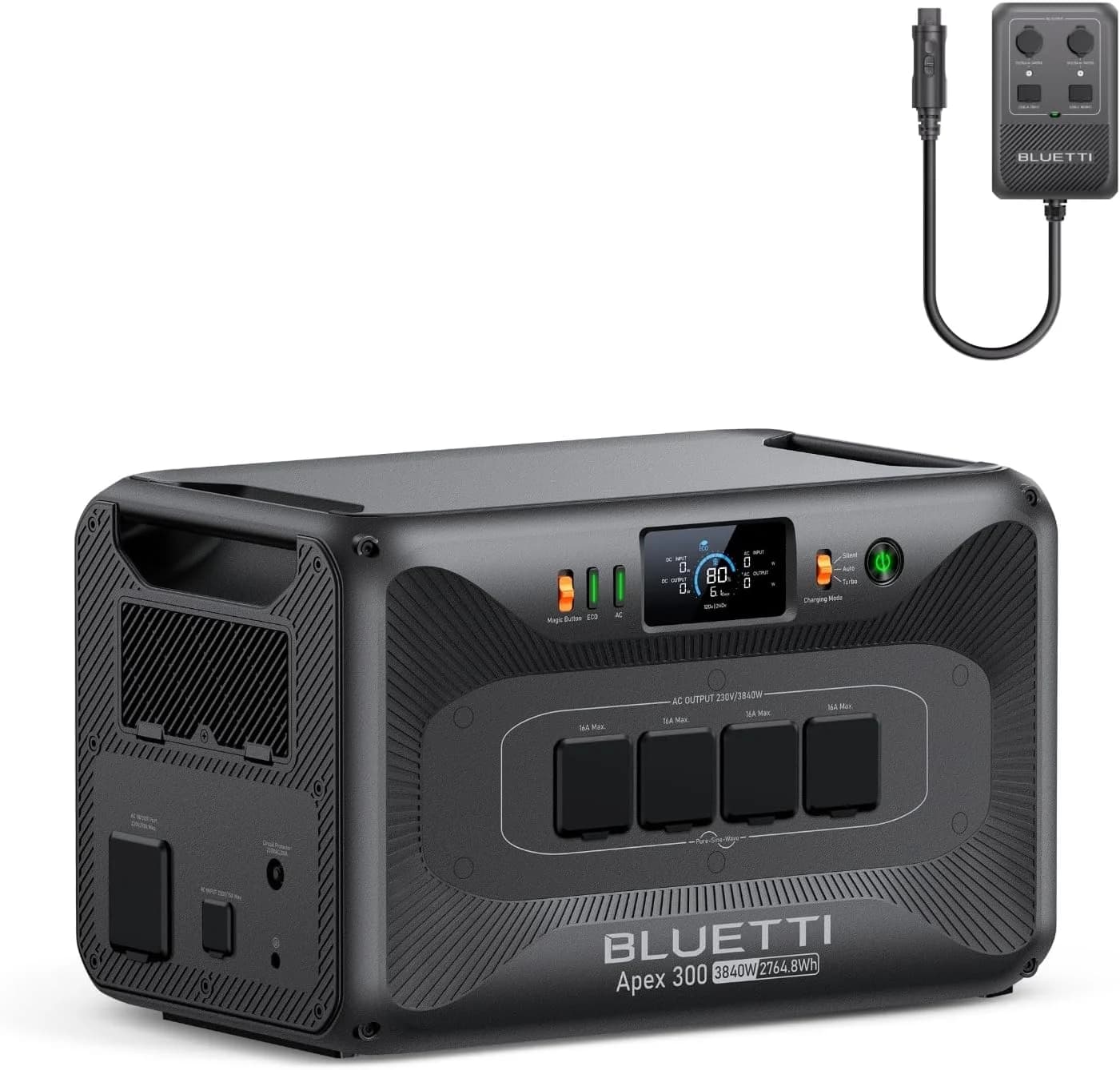 BLUETTI Apex 300 générateur solaire 2764,8 Wh 3840W LFP extensible avec Hub D1