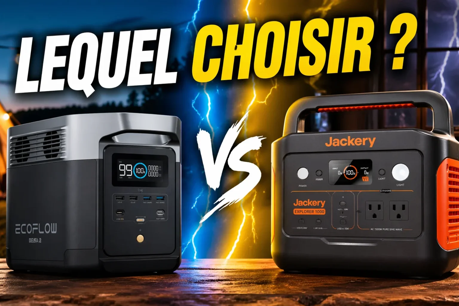 EcoFlow DELTA 2 vs Jackery Explorer 1000 v2 — comparatif complet 2026