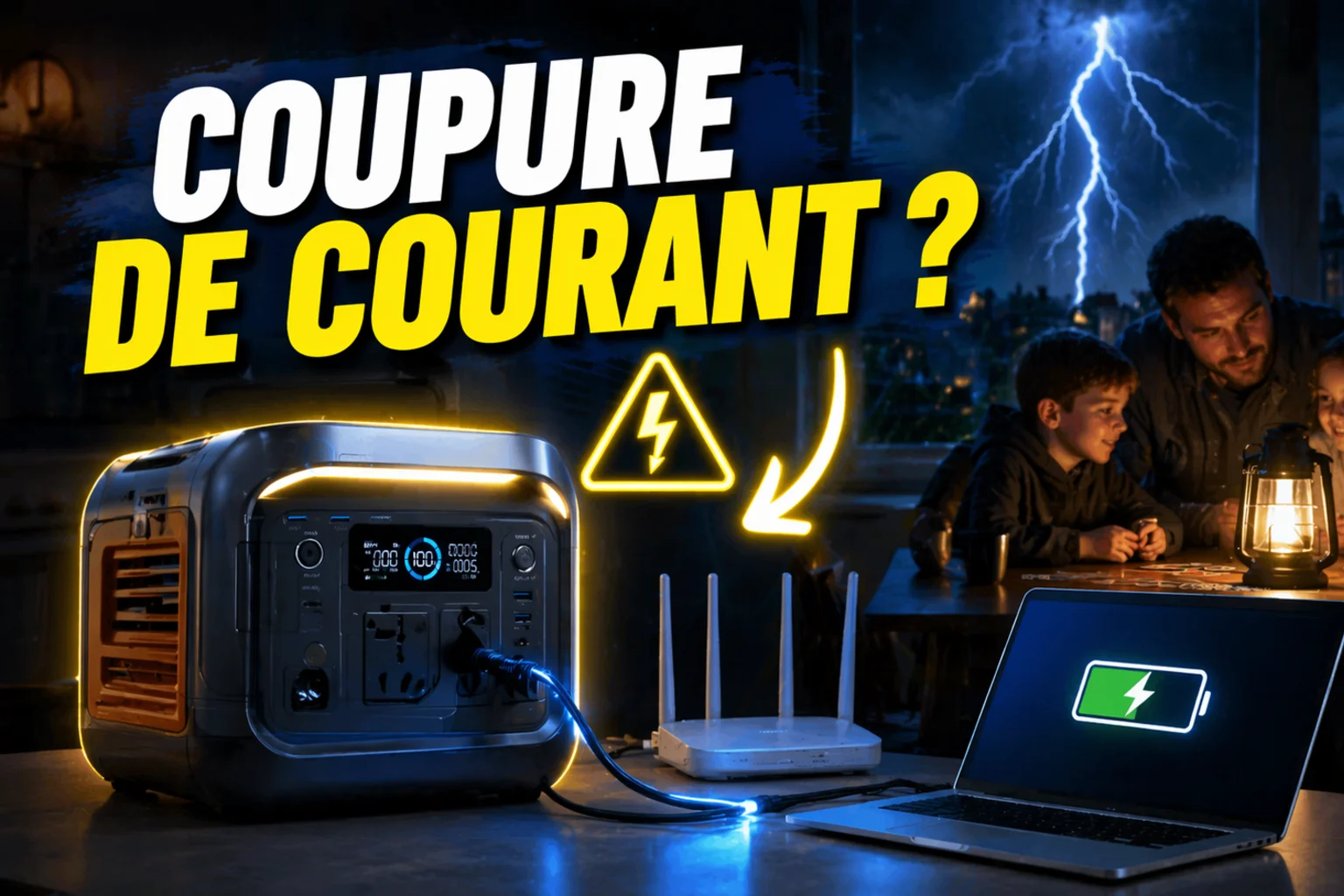 Générateur solaire portable pour coupure de courant et blackout résidentiel