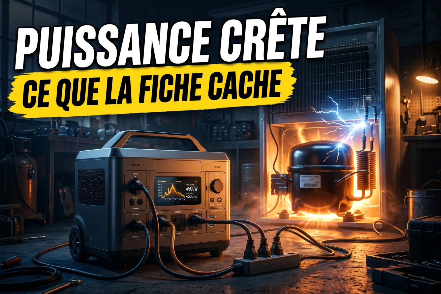 Comparatif puissance nominale et puissance de démarrage station solaire portable