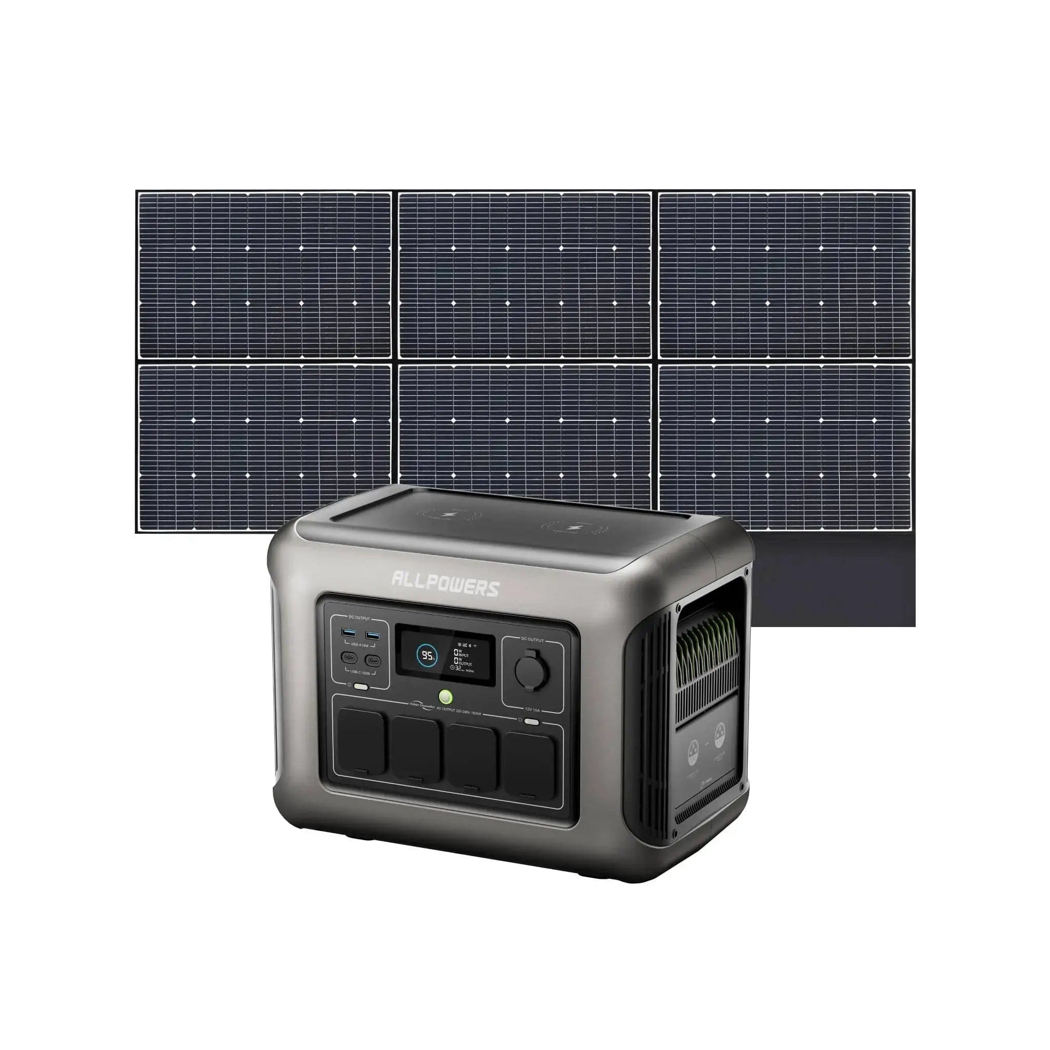ALLPOWERS R1500 station électrique portable 1 152 Wh 1 800W avec 4 prises secteur et ports USB