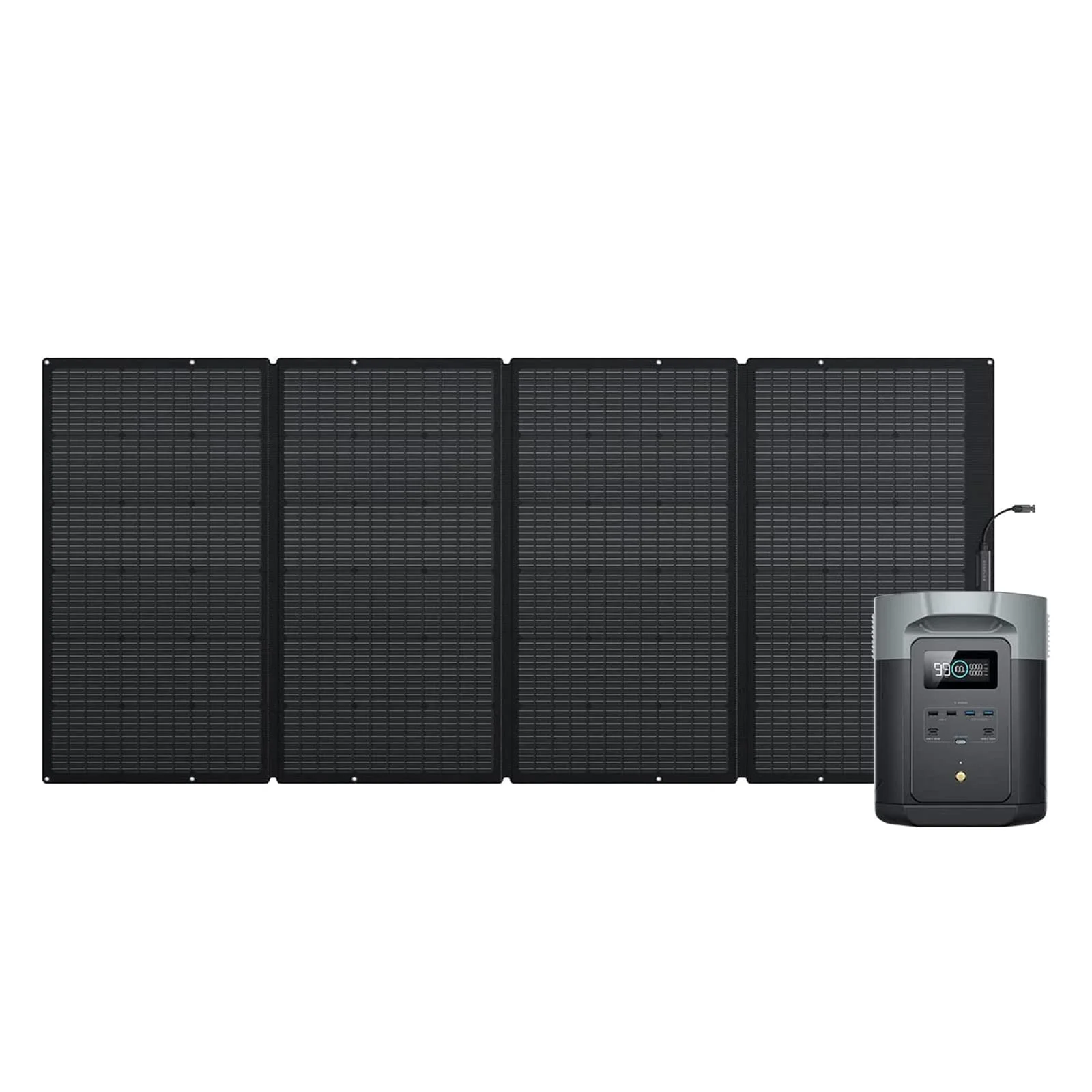 EcoFlow DELTA 2 Max avec panneau solaire 400W bundle 2048 Wh 2400W