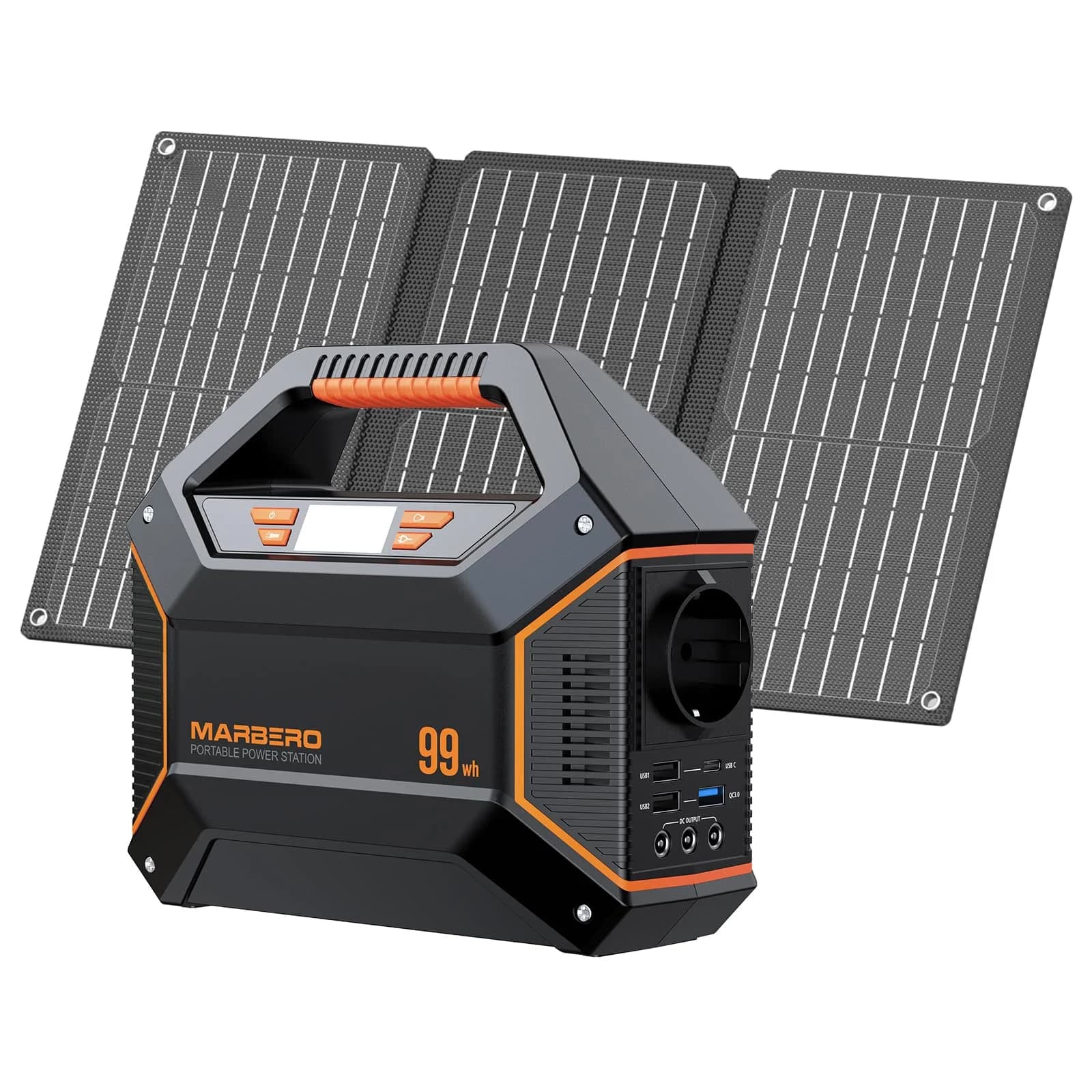 MARBERO M100 station électrique portable 99 Wh 100W 1,89 kg lampe LED intégrée autorisée avion