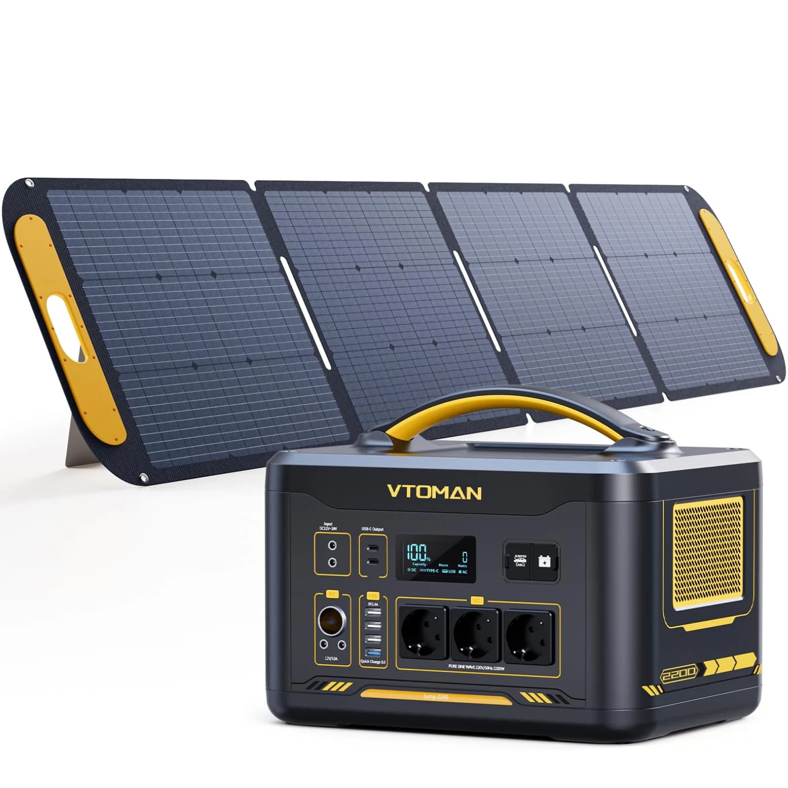 VTOMAN Jump 2200 station électrique portable 1548 Wh 2200W avec fonction démarreur véhicule