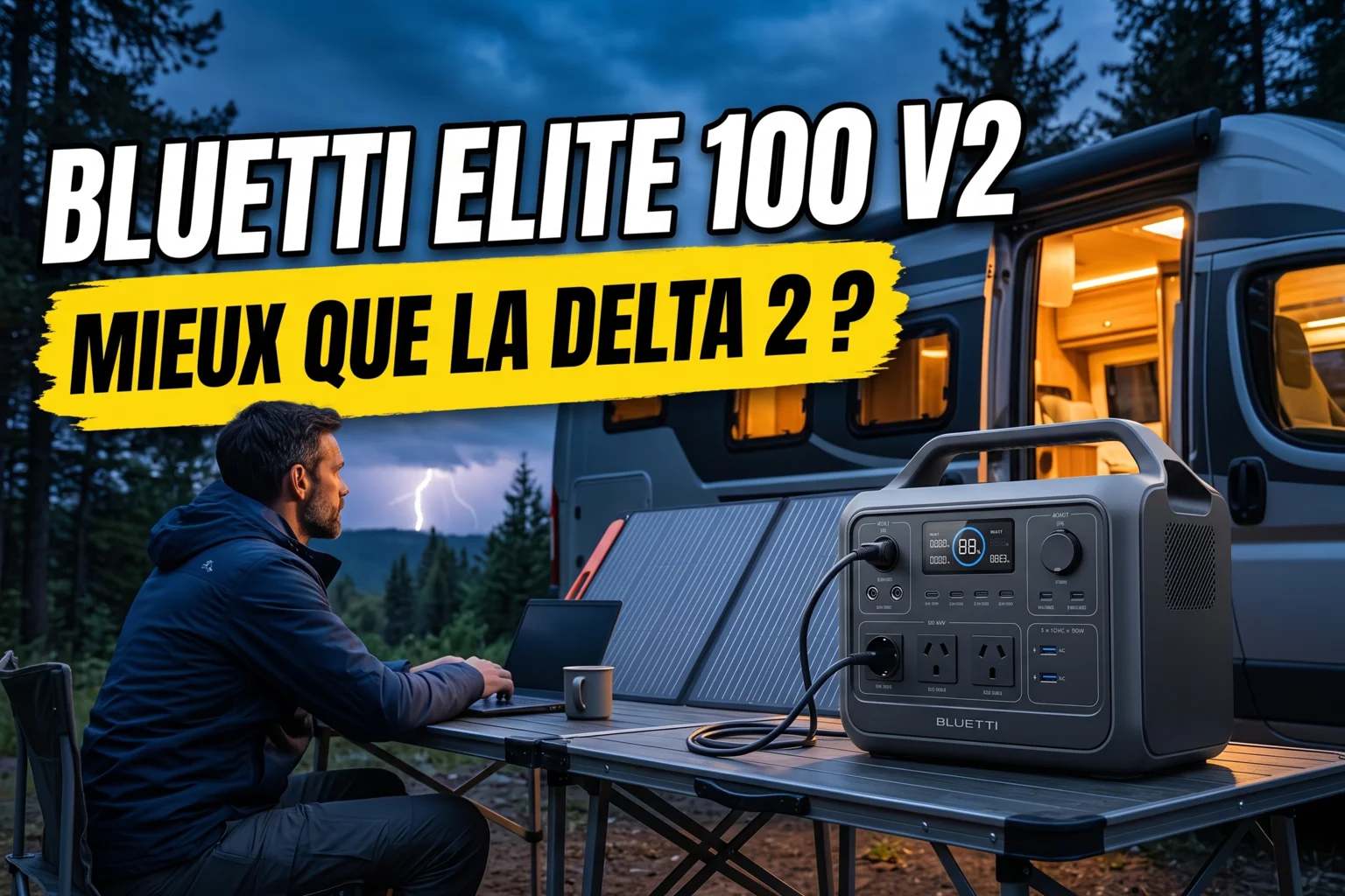 BLUETTI Elite 100 V2 en usage nomade, station électrique portable 1 024 Wh