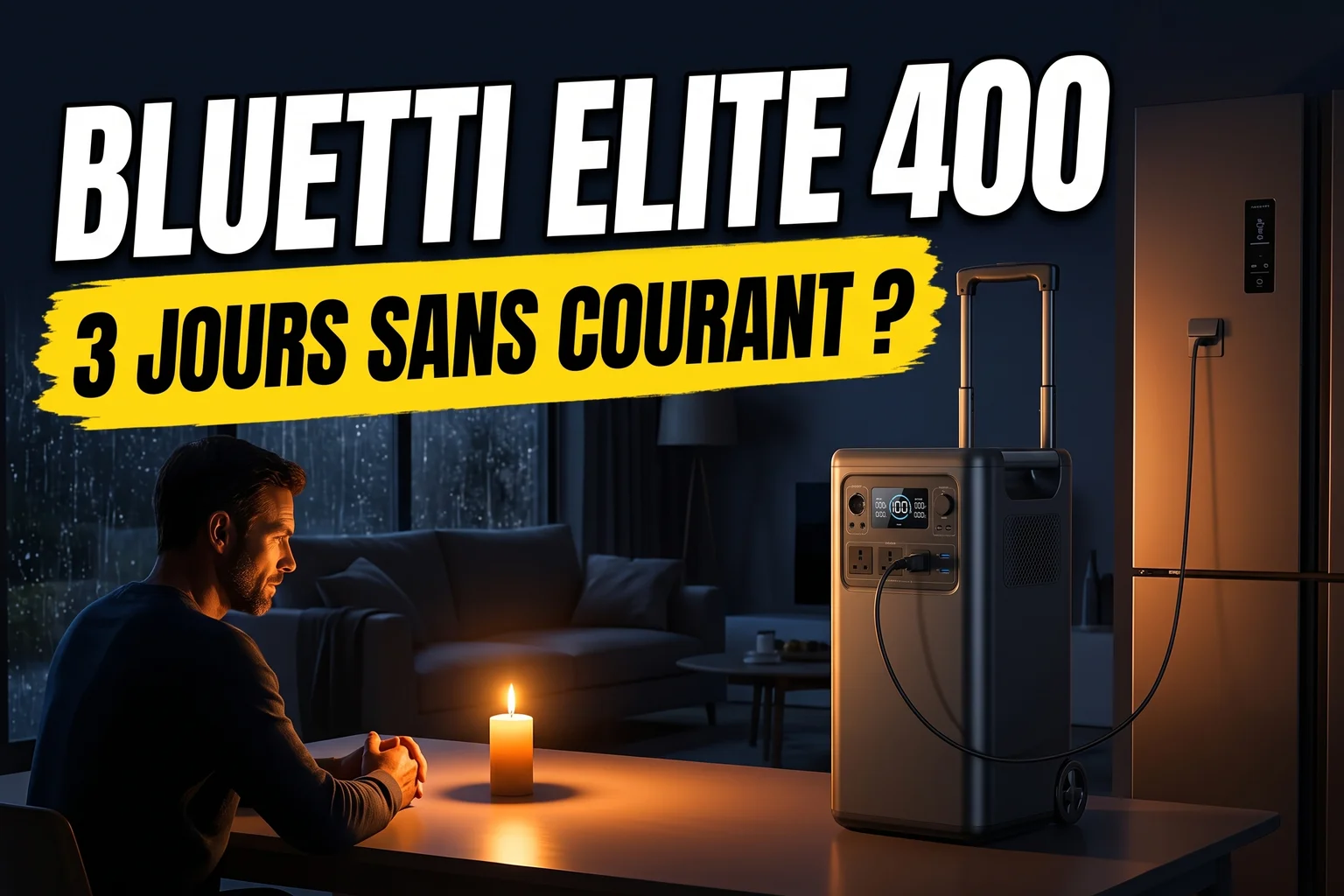BLUETTI Elite 400 en secours maison, station électrique portable 3 840 Wh à roulettes