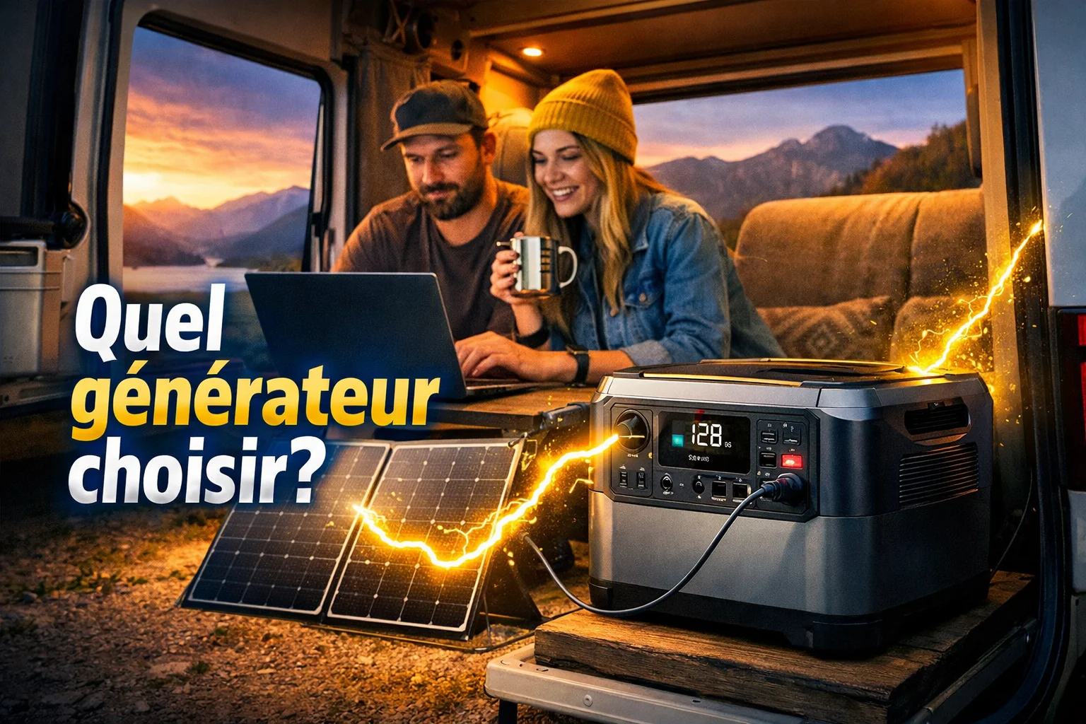 Guide complet pour dimensionner une station d'énergie solaire portable avec tableaux de calcul et panneaux solaires