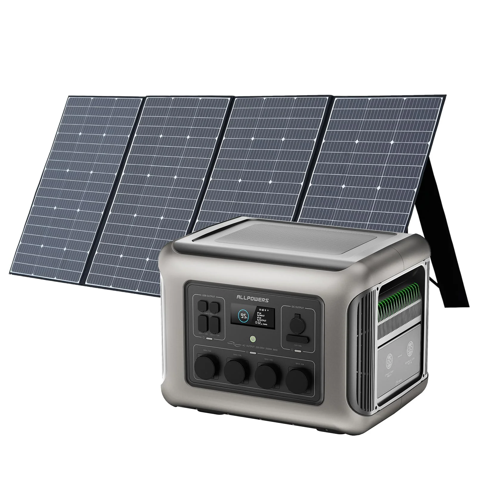 ALLPOWERS R2500 V2 station électrique portable 1920 Wh 2500W extensible avec panneau solaire 400W