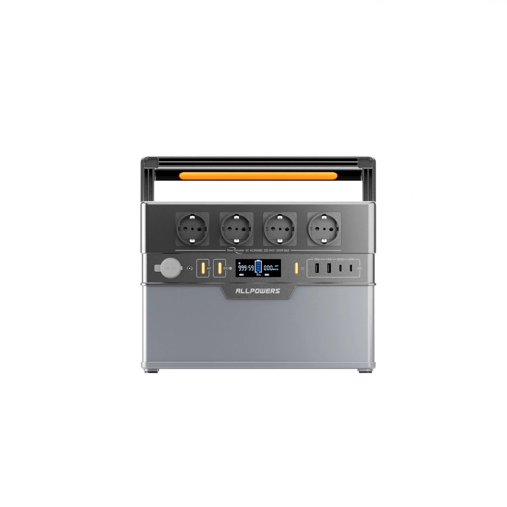 ALLPOWERS S1500 Plus station électrique portable 1092Wh 1500W LiFePO4 vue de face