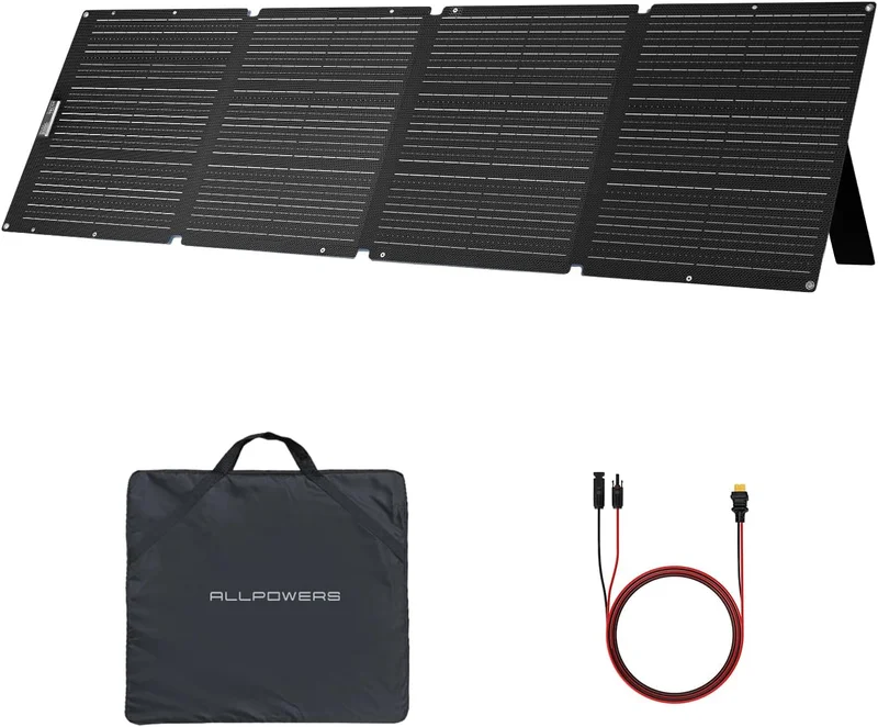 ALLPOWERS SE200 panneau solaire portable pliable 200W monocristallin IP68 avec connecteur MC4