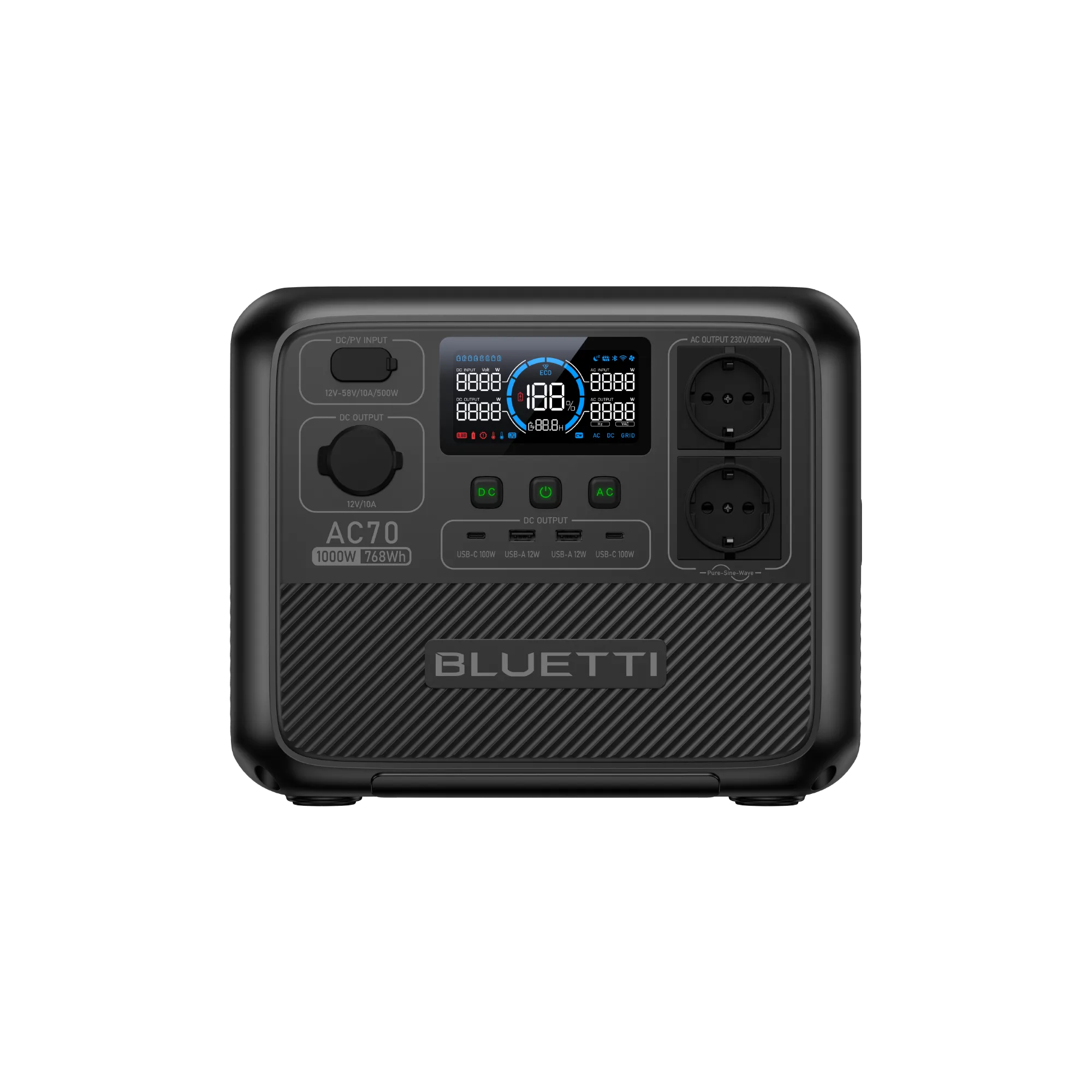 BLUETTI AC70 768 Wh – station électrique portable LiFePO4 1000W