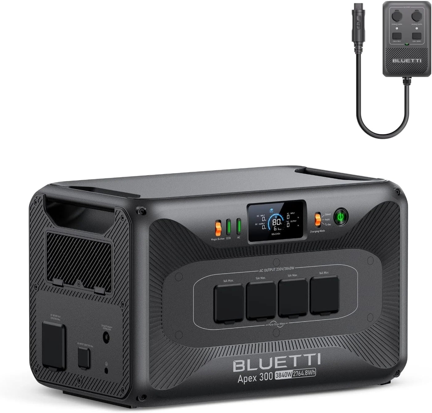BLUETTI Apex 300 générateur solaire 2764,8 Wh 3840W LFP extensible avec Hub D1