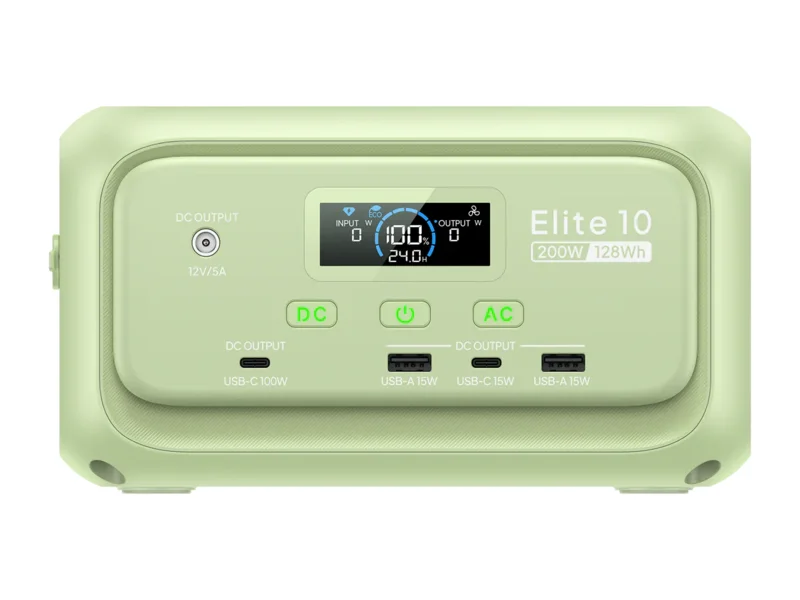 BLUETTI Elite 10 station électrique portable coloris vert clair citron 200W 128Wh