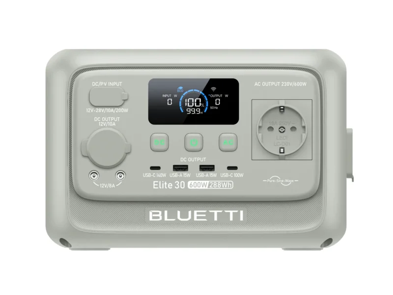 BLUETTI Elite 30 V2 station électrique portable coloris gris 600W 288Wh