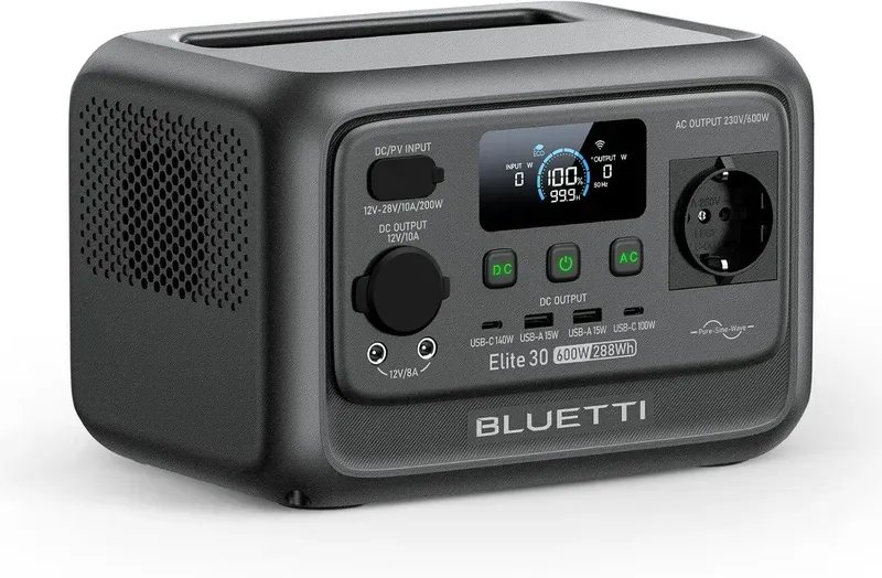 BLUETTI Elite 30 V2 288 Wh – générateur solaire portable compact LiFePO4