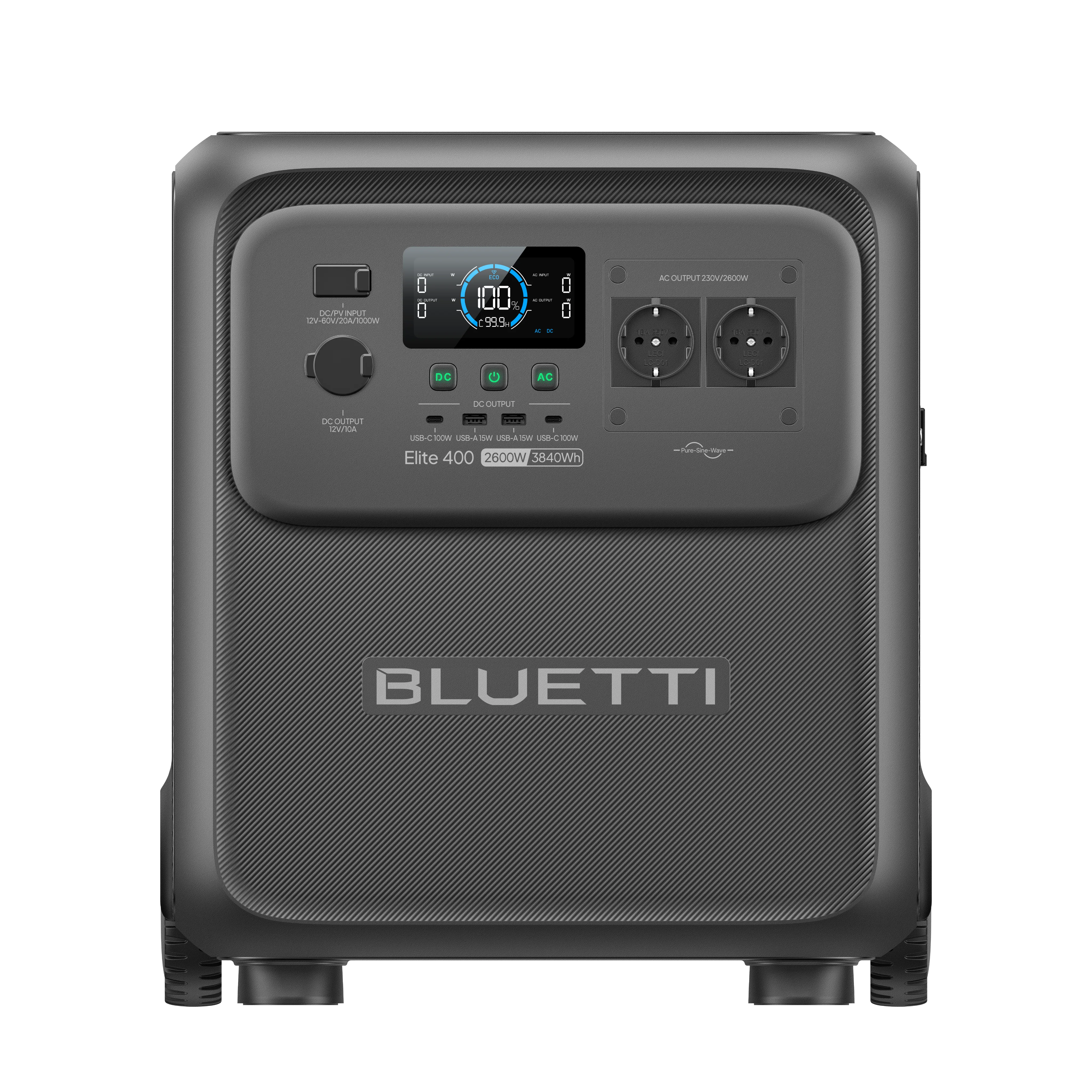 BLUETTI Elite 400 3840 Wh – station électrique portable LiFePO4 2600W valise à roulettes