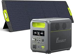 FOSSiBOT F1200 1024Wh – station électrique portable 1200W avec panneau solaire 200W et mode UPS