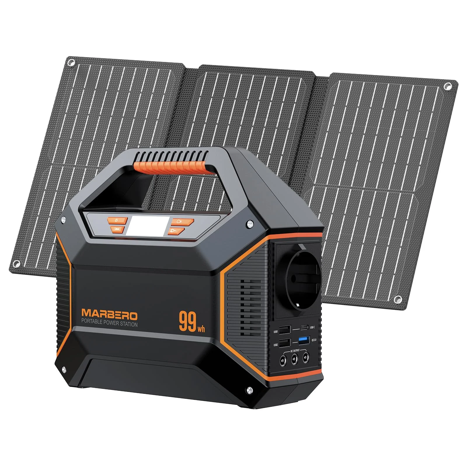 MARBERO M100 station électrique portable 99 Wh 100W 1,89 kg lampe LED intégrée autorisée avion